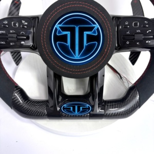 Volante de Fibra de Carbono para <span class=keywords><strong>Mercedes</strong></span> Benz AMG, Compatible con los Modelos W117, W176, W177, W203, W204, W205, W211, W212, W213, W218, C43, C63, C200, C300 - Product Image 5