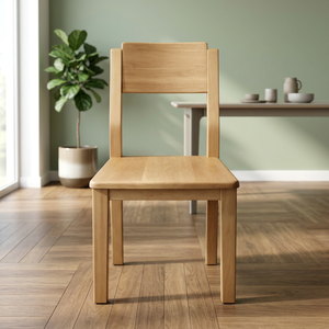 Chaise de salon moderne en bois, dossier solide, design minimaliste, mobilier de maison - Product Image 4