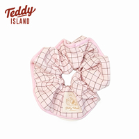 Barrettes en peluche ours rose, accessoires capillaires mignons, pinces à cheveux en forme de nœud pour filles, cadeau de fête, personnalisation du logo disponible