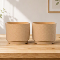Pot Bunga Plastik PP Minimalis Modern Grosir, Ringan, Tahan Lama, Berlubang Drainase, Ukuran Besar, Untuk Tanaman Indoor/Outdoor