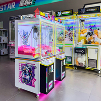 Machine à griffes commerciale personnalisée pour enfants, à monoplace, à monnayeur, grue à griffes métallique, machines haut de gamme, version anglaise