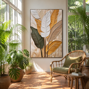 <span class=keywords><strong>Arte</strong></span> Mural <span class=keywords><strong>de</strong></span> Lona Texturizada <span class=keywords><strong>de</strong></span> Gran Tamaño, Hecho a Mano, Estilo Moderno y Lujoso, Personalizado, con Diseño <span class=keywords><strong>de</strong></span> Planta 3D, Sin Marco - Product Image 3