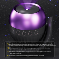 Projecteur de lumière nocturne galaxie océanique étoilée à 24 motifs avec minuterie automatique 360° ° Projection dynamique rotative pour fête de Noël, cadeau pour enfants