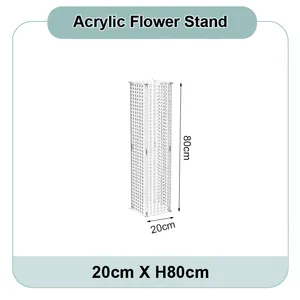 Acrylic Column Flower Stand With Chandelier Crystals Tall Flower Vase Crystal Flowers Stand For Party Tables Decorations