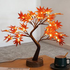ไฟต้นไม้รูปใบเมเปิ้ล 36LED ขายส่ง, โคมไฟตกแต่งโต๊ะรูปตั<span class=keywords><strong>ว</strong></span> Z กิ่งสีน้ำตาล พร้อมฐานทรงกลมหรือทรงสี่เหลี่ยมขนมเปียกปูน - Product Image 1