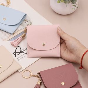 6 Colors PU Leather Coins Pocket Waterproof Card Wallet Lightweight <b>Purse</b> for Women Girls Gift - Product Image 4
