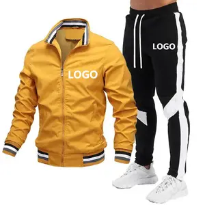 Conjunto de 2 peças de roupas masculinas personalizadas outono inverno, conjunto de agasalho com capuz para homens plus size estampado em 3D para corrida