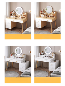 Muebles <span class=keywords><strong>de</strong></span> Dormitorio Modernos <span class=keywords><strong>de</strong></span> Lujo, Tocador <span class=keywords><strong>de</strong></span> Madera MDF <span class=keywords><strong>con</strong></span> Espejo y Luz <span class=keywords><strong>para</strong></span> Sala <span class=keywords><strong>de</strong></span> Estar o Uso en Hoteles - Product Image 6