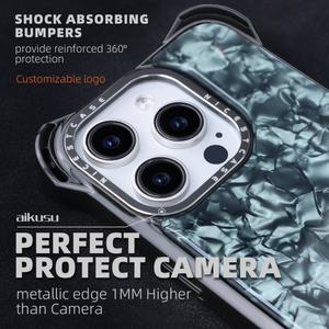 Étui de téléphone en acétate anti-impact 7,5M pour iPhone 16 Pro Étui de téléphone en TPU Eboxy Design unique pour iPhone 15 14 13 Pro Max - Product Image 4