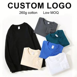 เสื้อสเวตเชิ้ตผ้าฝ้ายถัก แห้งเร็ว คอกลม สกรีนโลโก้ได้ ทรงหลวม ใส่สบาย เหมาะสำหรับออกกำลังกาย - Product Image 2