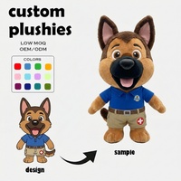 Fabricante de Peluches Personalizados, Peluche Suave de Perro Pastor Médico, Regalos Temáticos de Perros Policía, Muñeco Personalizado, Peluche Personalizado, Muñeco Humano