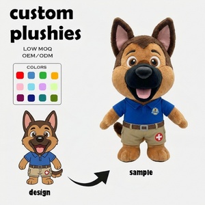 Fabricante de Peluches Personalizados, Peluche Suave de <span class=keywords><strong>Perro</strong></span> Pastor Médico, Regalos Temáticos de Perros Policía, Muñeco Personalizado, Peluche Personalizado, Muñeco Humano - Product Image 1