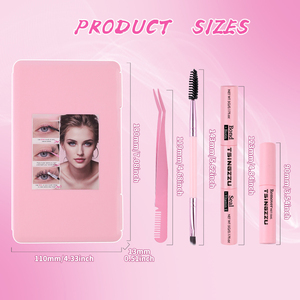 Tz Tự Làm Lash Mở Rộng Kit Lash Cụm Với Trái Phiếu Cụm Lông Mi Wippy D Curling Lông Mi Giả Cụm Với Nhíp - Product Image 3