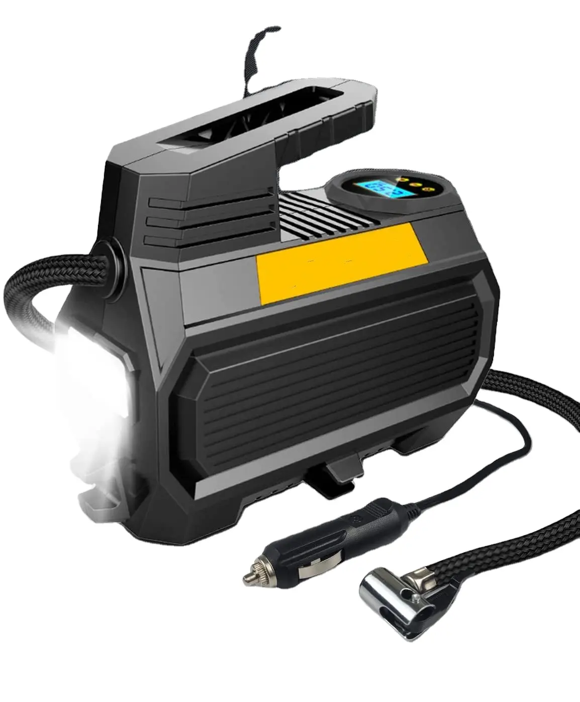 8001sh Auto Band Inflator Luchtcompressor, 12V/ 120W/ 150 Psi/10.5 Bar, Led Licht