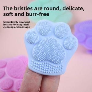 Nuevo cepillo de silicona para lavar la cara con forma de garra de gato, cepillo de pelo suave para limpieza facial profunda, masaje de poros, cepillo de silicona portátil para lavar la cara - Product Image 3