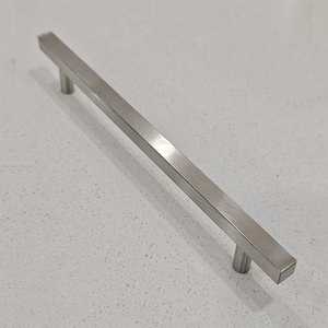 Lemari laci persegi besi tahan karat T Bar lemari pakaian Panjang kabinet pintu tarik furnitur pegangan dapur - Product Image 1
