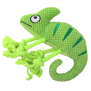 Hot Sale Wholesale Plush <b>Squeaky</b> Stuffed Animal Chameleon Pet Toy Soft Stuffed Pull Interactive Sturdy Pet Soundmaking Dog Toys - Product Image 6