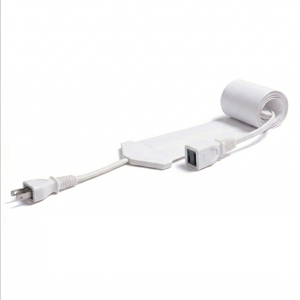 Cable de Extensión Plano Ultrafino de 0.9 mm, Regleta Corta para Espacios Reducidos y Entre Puertas, 30 cm (11.8 Pulgadas) Blanco - Product Image 1
