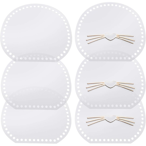 250709 accesorios de acrílico de bolsa tejida <span class=keywords><strong>DIY</strong></span>, juego de tablas de tejido de bigote de gato transparente, Kit de bricolaje de bolsa de gato lindo - Product Image 1