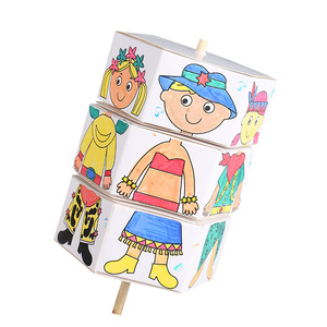 Manualidad de pintura acuarela giratoria DIY para niños, juguete educativo para colorear y dibujar con bolígrafos gratis - Product Image 5