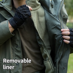 Impermeabile da esterno antigraffio e resistente all'usura 3 in 1 giacca tattica in pile vestiti da caccia - Product Image 3