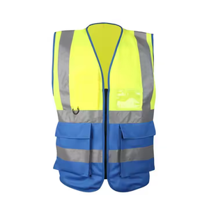 Gilet de sécurité d'hiver personnalisé avec multi-poches Veste de construction réfléchissante haute visibilité Vêtements personnalisés réfléchissants avec logo personnalisé - Product Image 4