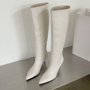 Sexy Wrinkle New Style Botas De Dama Winter and Fall Shoes Knee High Women's Boots - Product Image 3