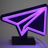 Lampe de bureau néon en acrylique, avec panneau lumineux LED, pour Table, avion, de haute qualité, nouveauté