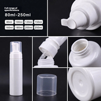 Flacon pompe en mousse PET fine 80-250 ml pour nettoyant visage et savon, avec capuchon de protection anti-fuite