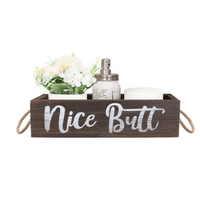 Boîte décorative de salle de bain Boîte de rangement en bois rustique de ferme