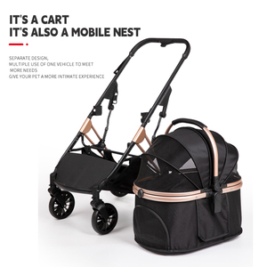 Carrello portatile per cani e animali da compagnia scatola per cuccioli da viaggio Jumeau Poussette Jouet <span class=keywords><strong>Bebe</strong></span> <span class=keywords><strong>Confort</strong></span> El Mejor Cochecito 3 en 1 - Product Image 6
