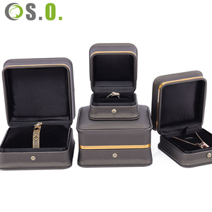 Boîtes d'emballage de bijoux en cuir PU de qualité supérieure personnalisées vertes pour collier bracelet bague boucles d'oreilles Boîtes de bijoux - Product Image 4