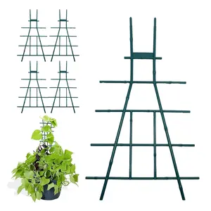 Rete di supporto per piante da giardino in plastica a griglia piccola per staffa per stelo da giardino per piante rampicanti per interni ed esterni