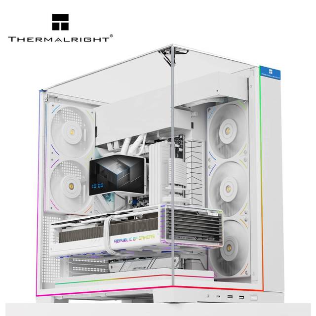 Thermalright A70 ARGB White ATX PC Gaming Casing CPU Cabinet 3 Sides Tempered Glass Steel Panel Type-C Port Pc Case
