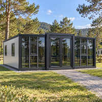 Chauffe-eau en option pour maison préfabriquée moderne, personnalisation OEM ODM, maison préfabriquée extensible, cabane de camping