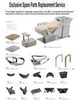 Fauteuil de lavage portable YADA avec cuvette de massage et lit en cuir PU – Mobilier de salon et d'atelier pour thérapie capillaire