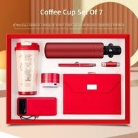 Ensemble cadeau d'entreprise de luxe Wisteria avec logo personnalisé, gobelet à café en céramique en acier inoxydable, carnet, batterie externe, stylo, clé USB Bluetooth