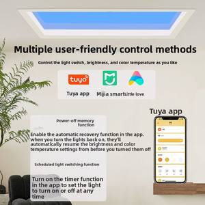 Lámpara de <span class=keywords><strong>Techo</strong></span> LED Skylight, Hierro+Aluminio, Moderna, Simulación de Luz Solar Inteligente, Control Tuya, IP66, Ahorro de Energía, Residencial y Comercial - Product Image 3