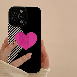 Noir Blanc Rayé Amour Impression Souple En Cuir TPU Housse de Téléphone Portable Pour Samsung Galaxy S22 S23 Note 10 20 A54 A73 A14 <span class=keywords><strong>A51</strong></span> - Product Image 6