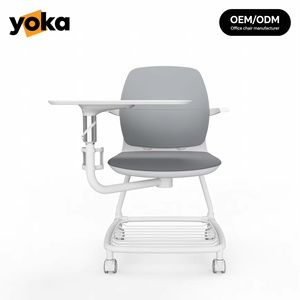 Sedia da Formazione Mobile Moderna con Tavoletta <span class=keywords><strong>Scrittoio</strong></span>, Scrivania Regolabile Ergonomica ed Ecologica per Aula, Appartamento, Ospedale - Product Image 1
