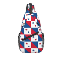 Sac bandoulière de haute qualité avec drapeau du Panama, personnalisable avec logo, sac de poitrine, sac à dos bandoulière, sac de voyage pour poitrine, vente en gros d'usine