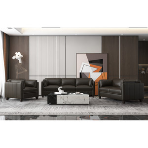 Poltrona HMS 36 \ "in vera pelle in cioccolato e nero elegante soggiorno mobili - Product Image 4
