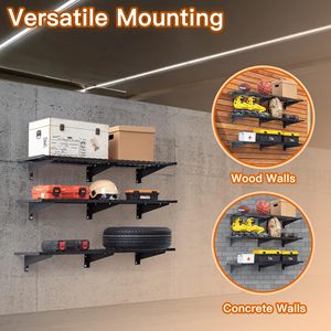 Jh-mech dây lưới nhà để xe Kệ mỗi ngày lộn xộn góc kệ 5 tầng hiện đại kệ treo tường - Product Image 3