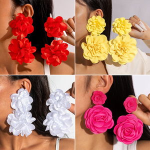 Pendientes de Flor con Estilo de Vacaciones de Verano, Ligeros y de Lujo, Diseño Simple y Exclusivo, Pendientes de Moda para Mujer, Joyería al por Mayor - Product Image 2