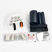 Boîtier de jonction fibre optique 144/96 fibres IP68, port non coupé, 1 entrée 6 sorties, fermeture thermorétractable, boîte de raccordement fibre optique 1 entrée 6 fibres