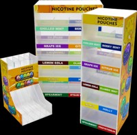 Présentoir en acrylique Plexi pour distributeur de snus à gravité, support de rangement pour huile, vernis à ongles, poudre à tremper, cigares, tabac, et articles de fumée