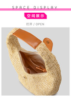 Sac fourre-tout d'été en paille tressée à la main, style bohème, personnalisable, en raphia, grand sac à bandoulière en paille de papier pour femme