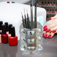 2024 nouveau populaire gris bois de santal poignée noir Nylon cheveux Ultra mince doublure Nail Art brosse ensemble