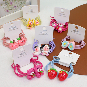 Set di 2 Elastici per Capelli Super Carini per Bambine, Elastici con Cartoni Animati, Fasce per Coda di Cavallo - Product Image 1