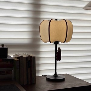 Lámpara de mesa de estilo chino E27 Led para el cuidado de los ojos, iluminación decorativa para sala de estar, dormitorio, estudio - Product Image 3